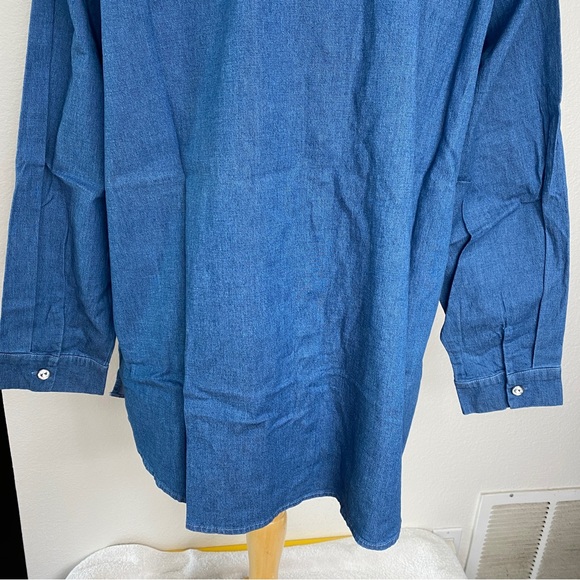 New Vintage Quaker Factory Jeanne Bice Chambray Jewel Button Down Shirt Size 1X - Picture 9 of 16